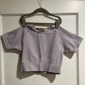 Bo+Tee Marled Crop, Lilac (XS)